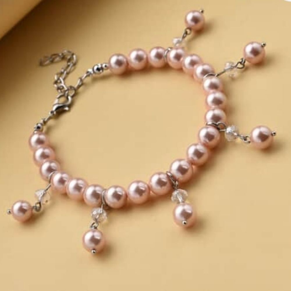 ‎Peach Pearl Anklet or Bracelet